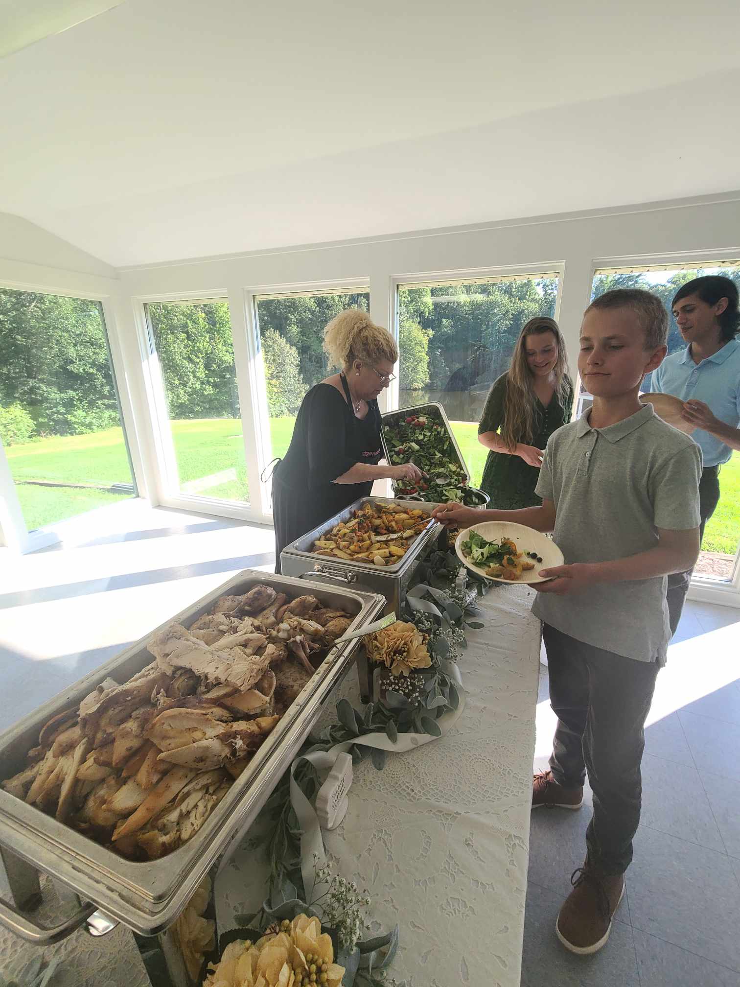 Catered buffet